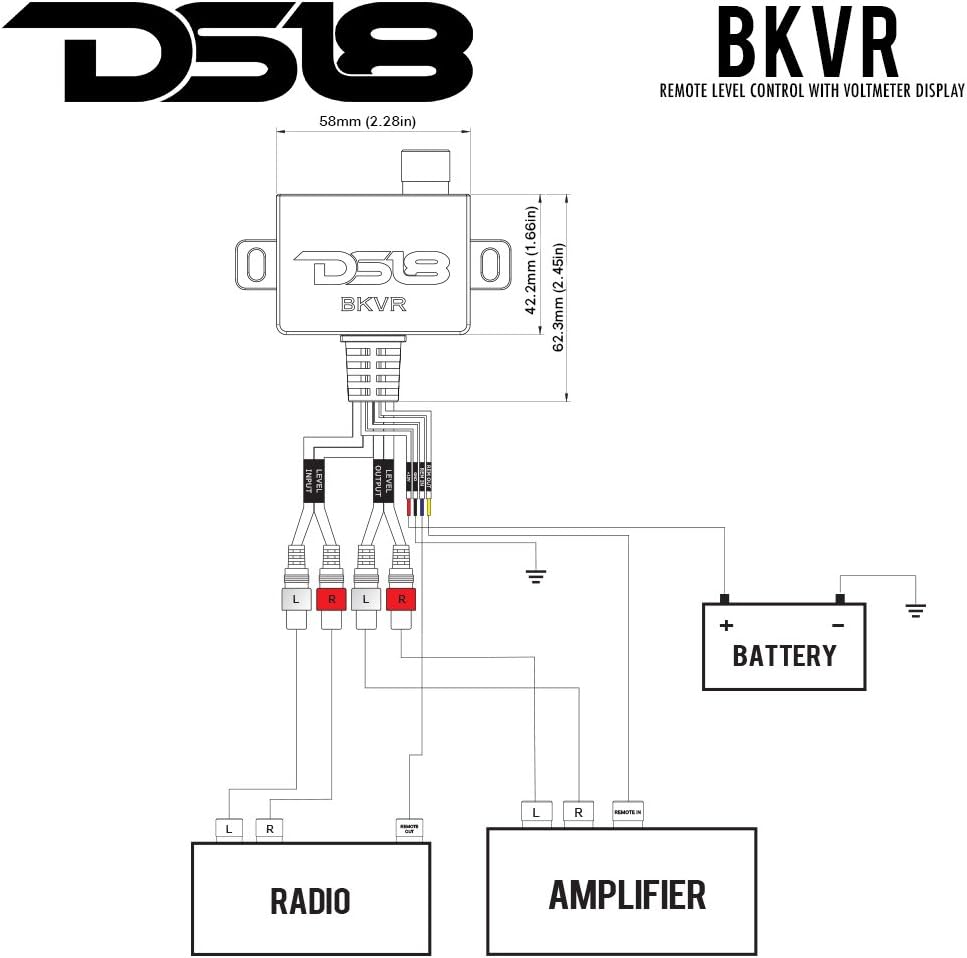 BKVR Remote Level Control with Built-in Volt Meter A485