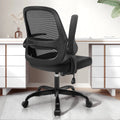 Black Office Chair with Flip-up Armrests V248290