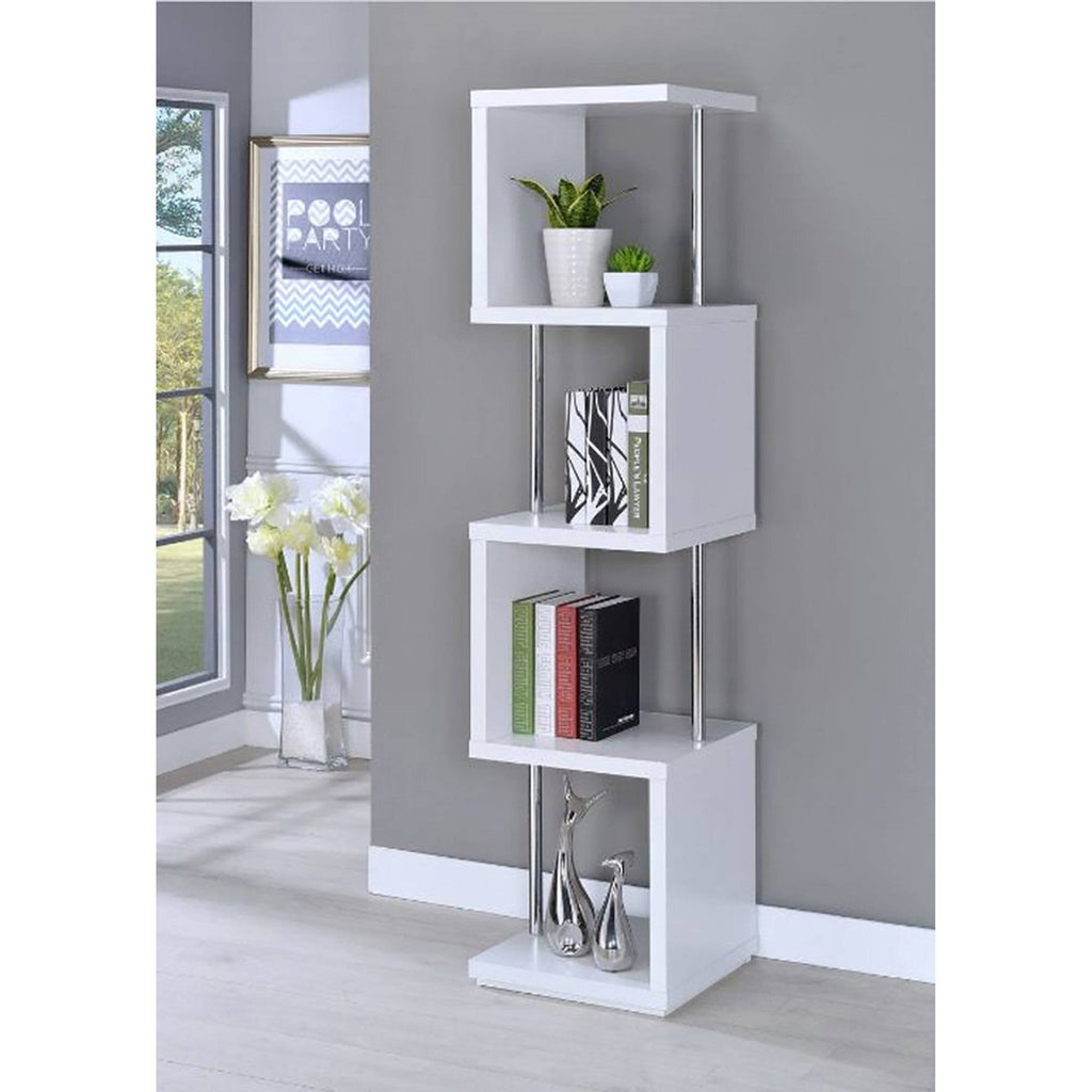 White 4-Tier Bookcase Y65091