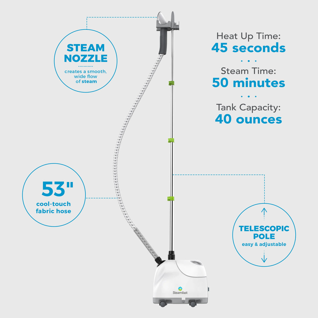 White Full-Size Fabric Steamer B8344