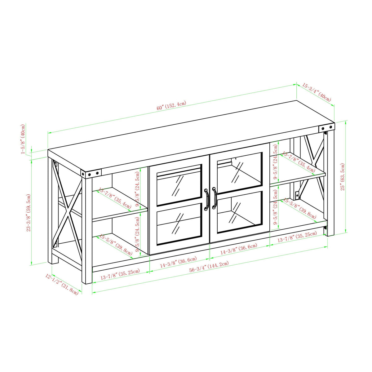White Oak Entertainment Wall C748913