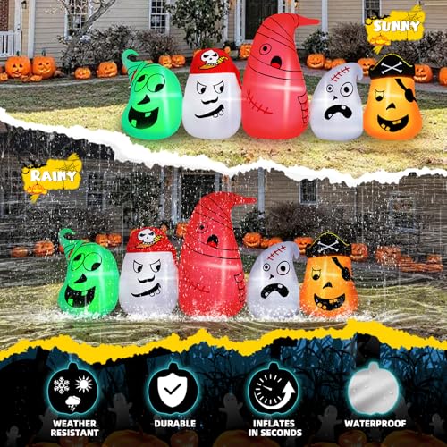 8FT Halloween Inflatable Pumpkin with Built-in LED Lights H85745