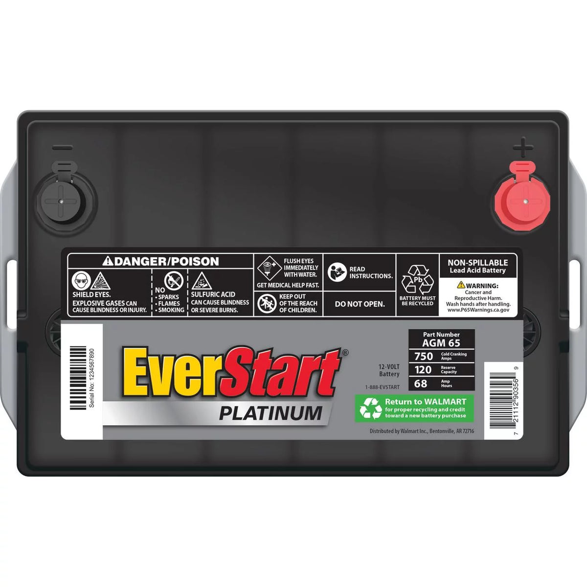 AGM Battery Group Size 65 12 Volt 750 CCA X488013
