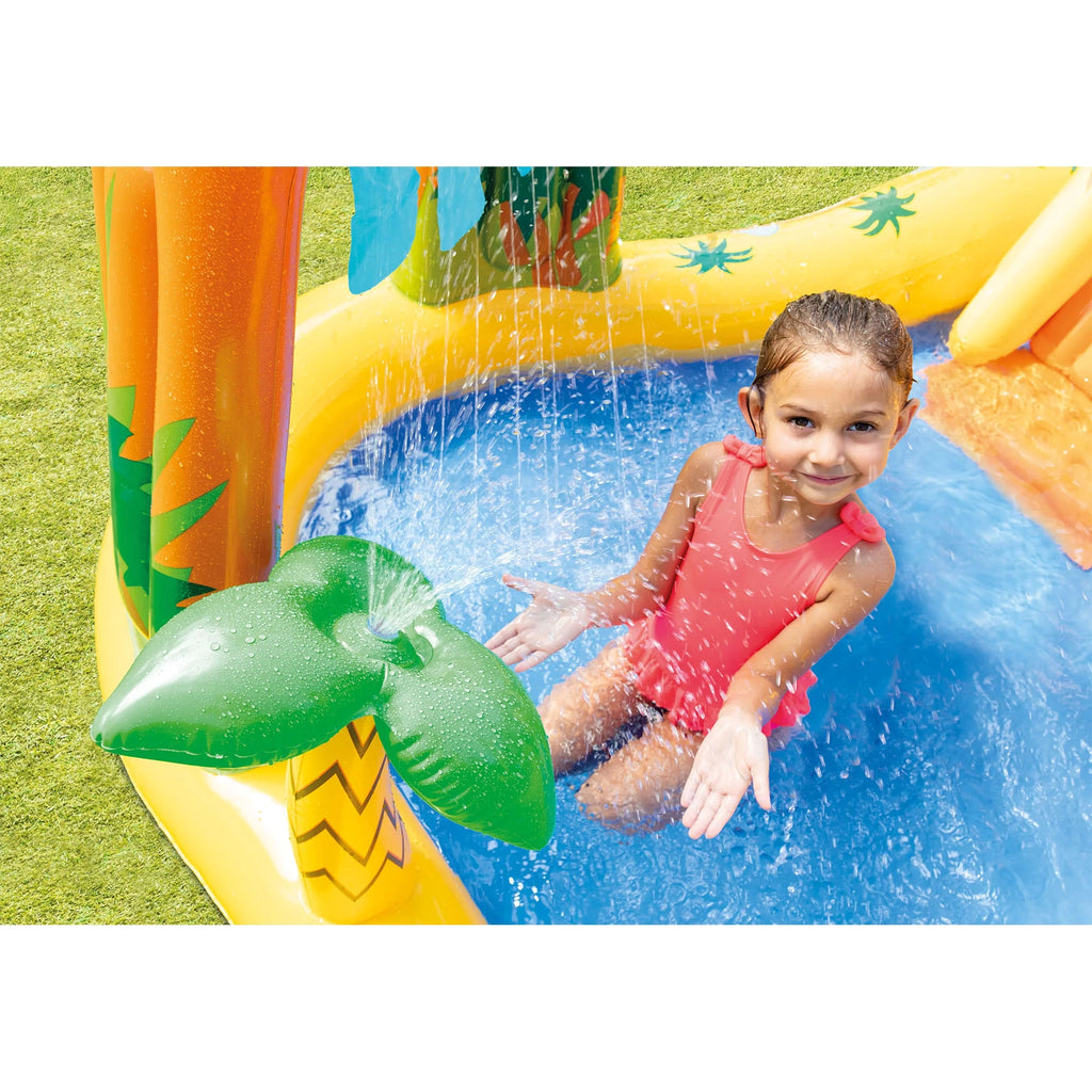 Inflatable Kids Dinosaur Play Center Pool with Slide L579949