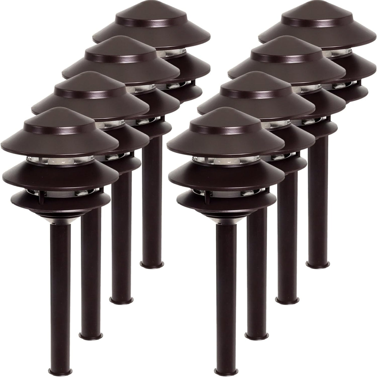 4 Pack 2.4W Low Voltage LED Landscape Pathlight E6073