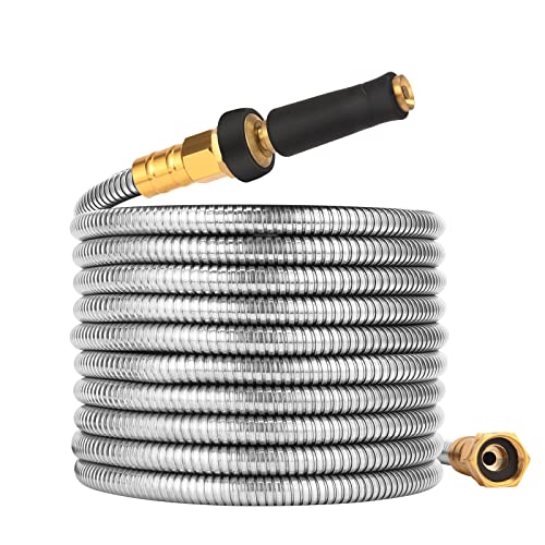 100 FT Stainless Steel Expandable Garden Hose D2470