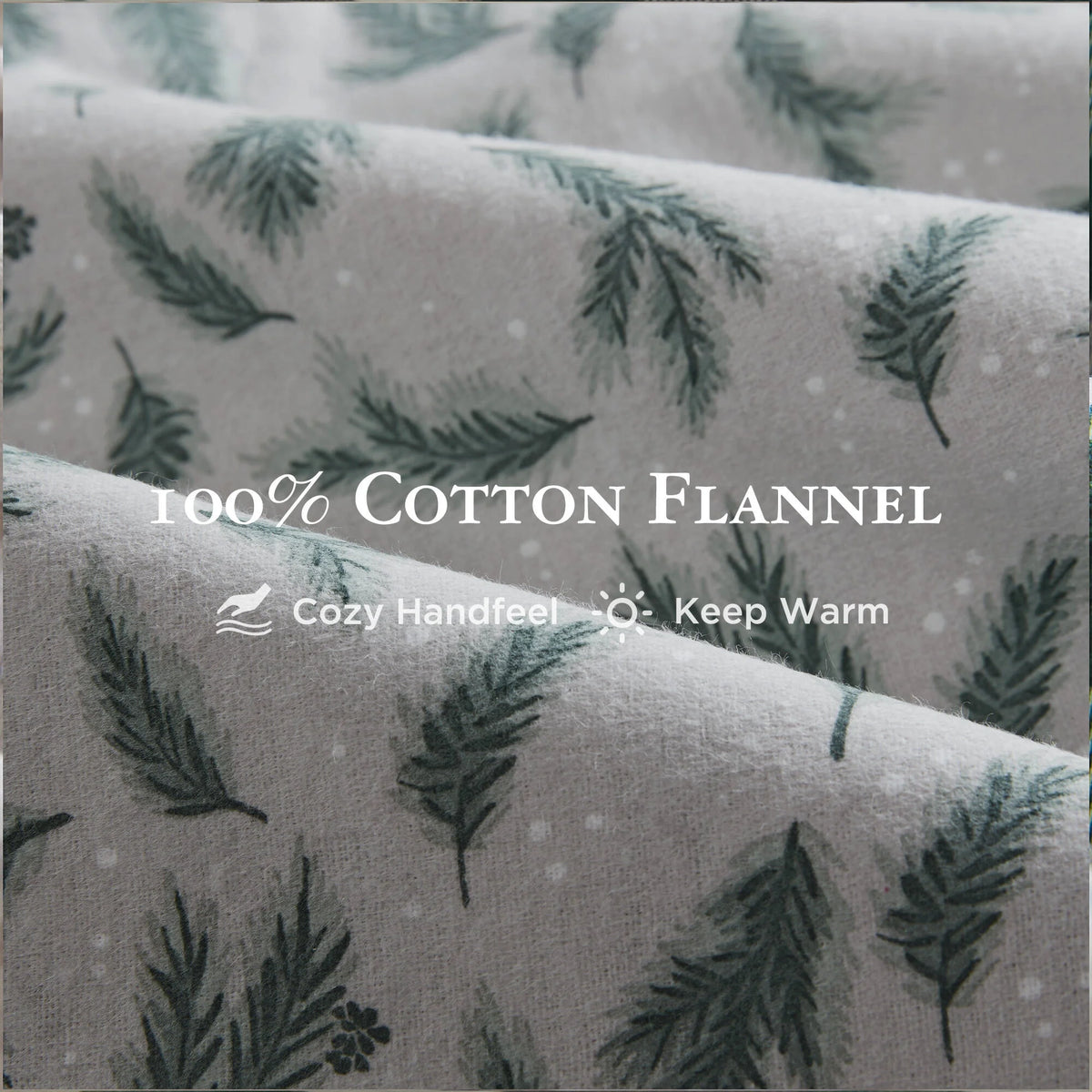King 100% Cotton Flannel Printed Sheet Set W17630