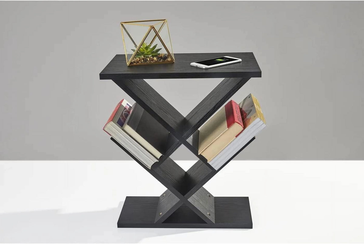 Black Storage Side Table S1253