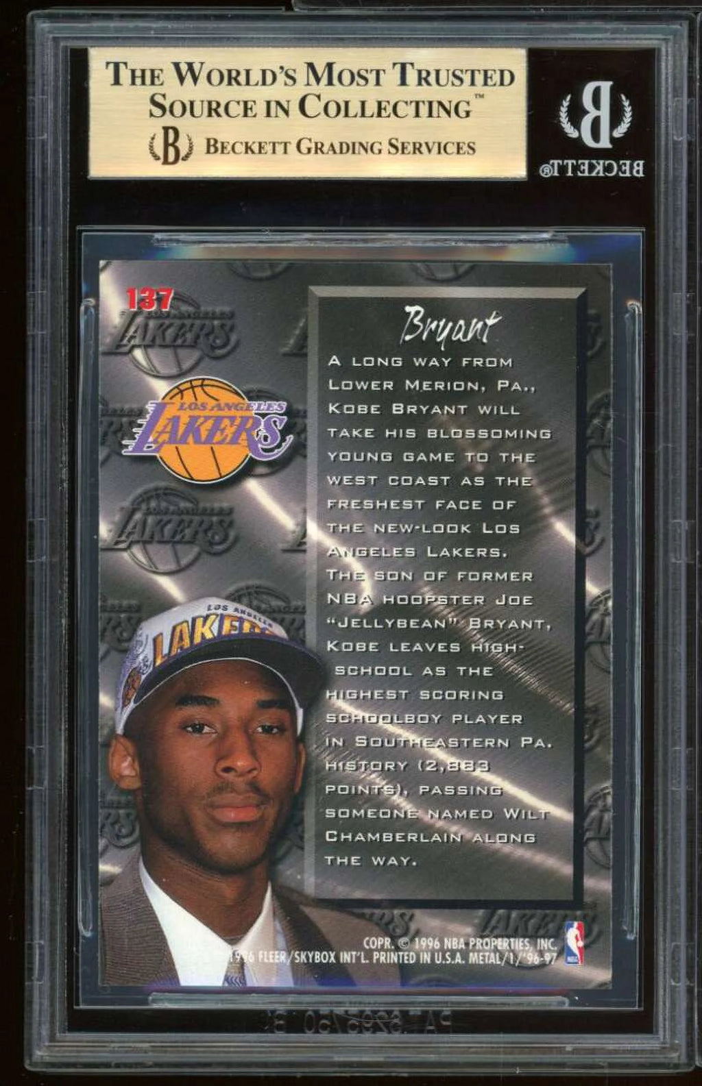 1996-97 Metal #137 Rookie Card BGS 9.5 R699