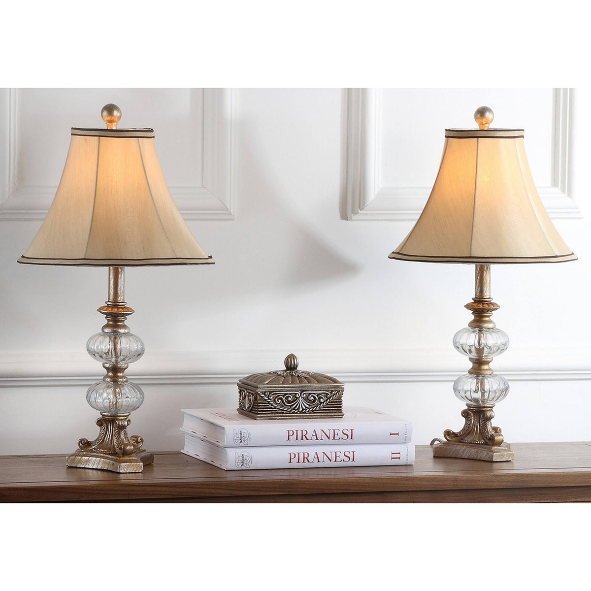 Glass Globe Table Lamp Set of 2 W65008