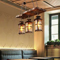 Rustic Wood 3 Heads Hanging Chandelier Ceiling Light Q381