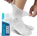 4 Pairs Seamless Loose Fit Non-Binding Cotton Crew Socks T661