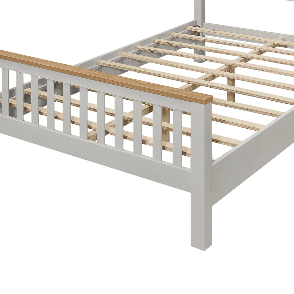 Full Size Solid Wood Platform Bed with Headboard C942510
