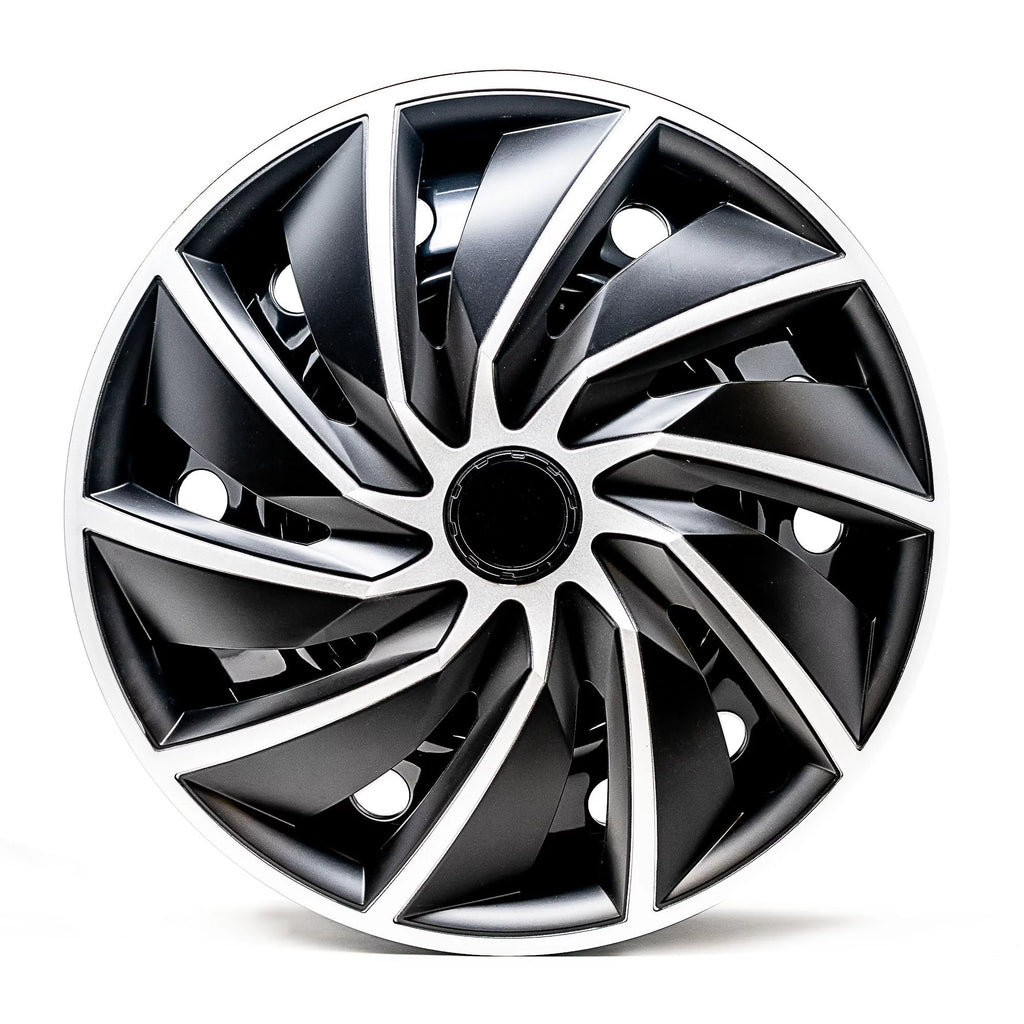 16" Silver & Black Wheel Covers, Set of 4 R5485