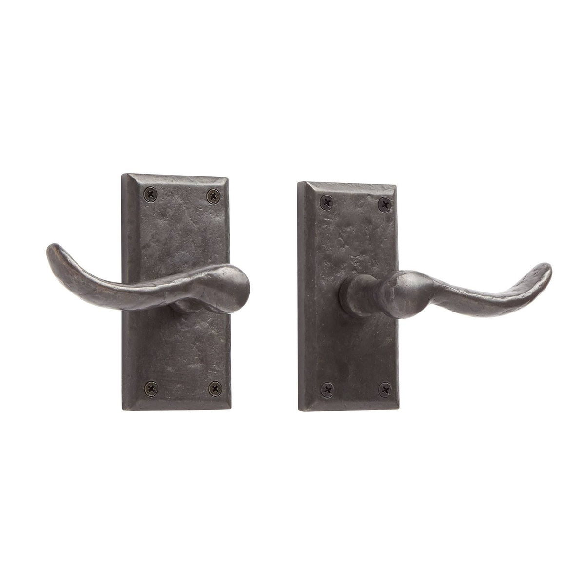 Dummy Door Lever Set with Rectangular Rose Dark Bronze H295551