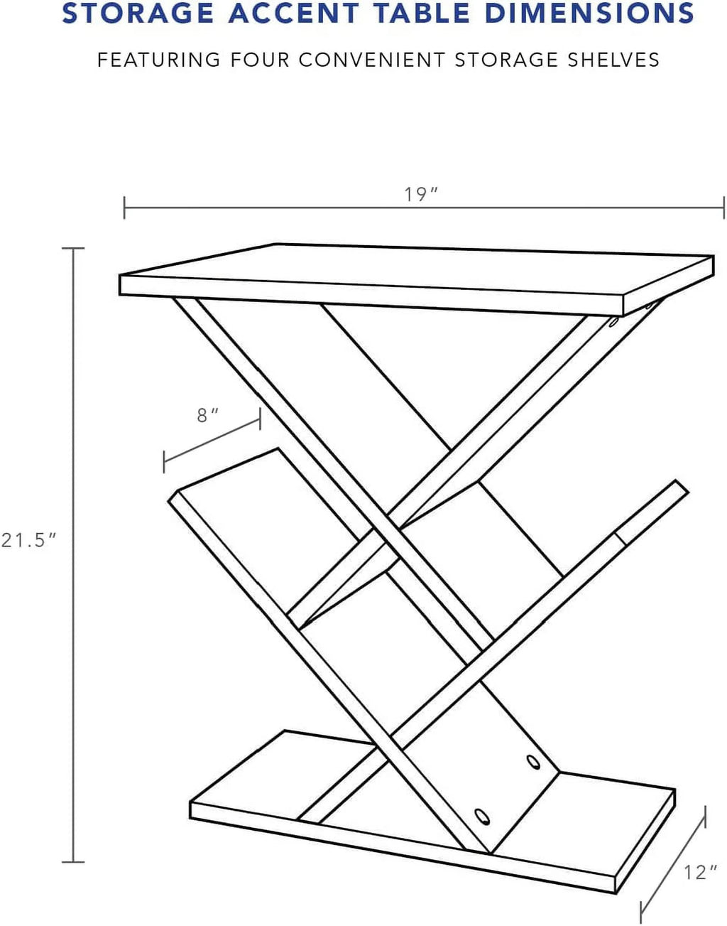 Black Storage Side Table S1253