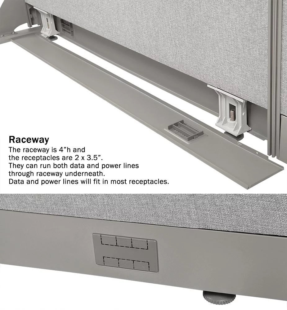 L-Shaped Freestanding Office Partition V563931