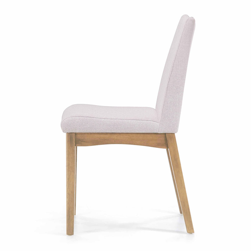 Set of 2 Light Beige Fabric Upholstered Dining Chairs A475919