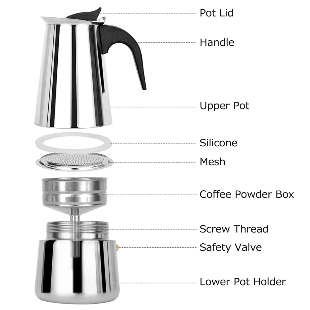 Stainless Steel Electric Mocha Coffee Maker A821