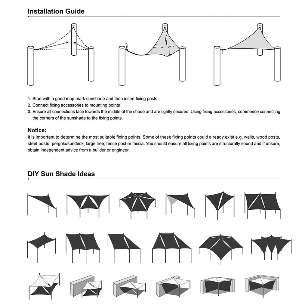 2 Pack 12x12 Ft 97% UV Block Square Sun Shade Sail HDPE Canopy S5882