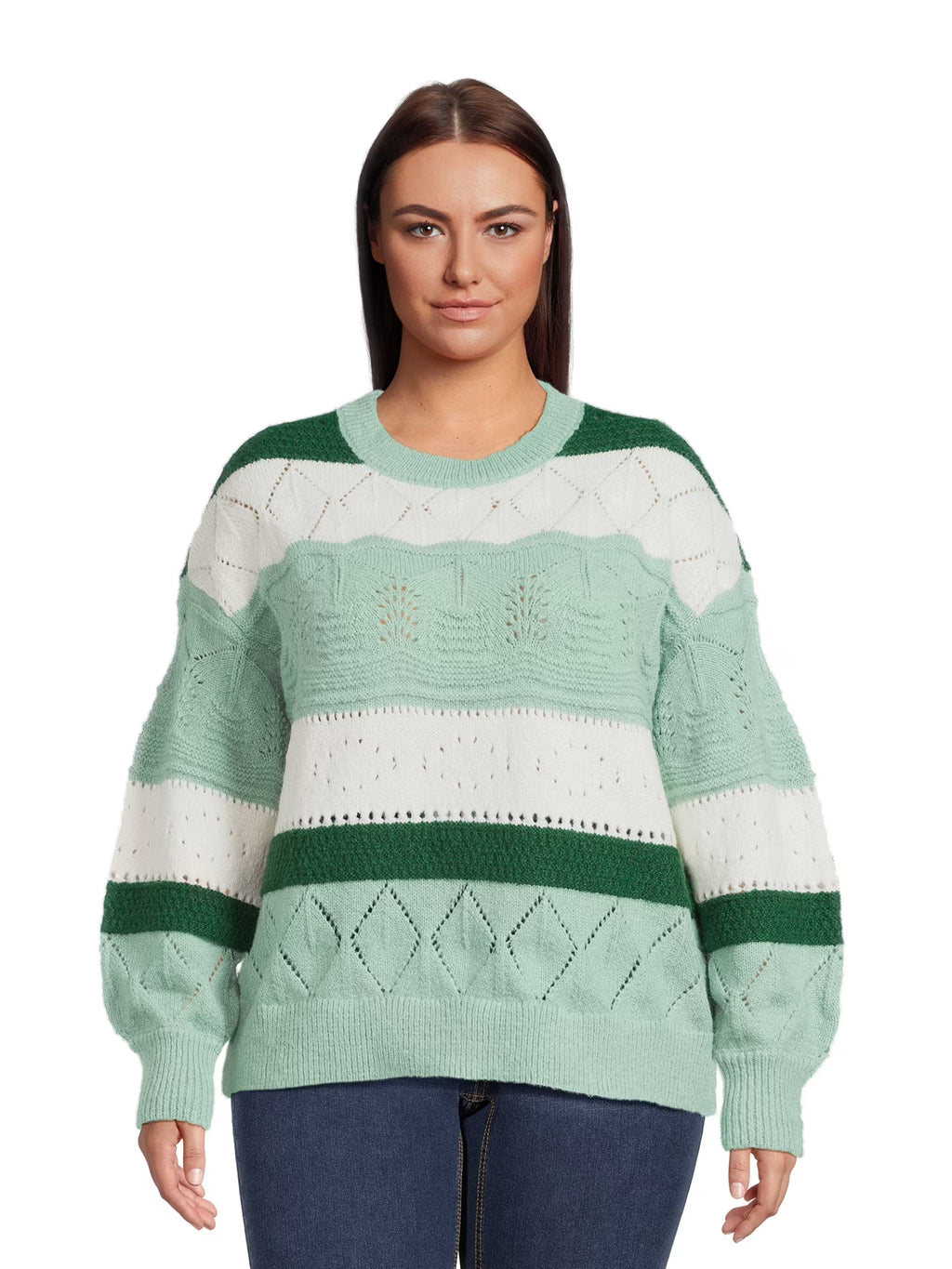 Lightweight Pointelle Pullover Sweater H22242