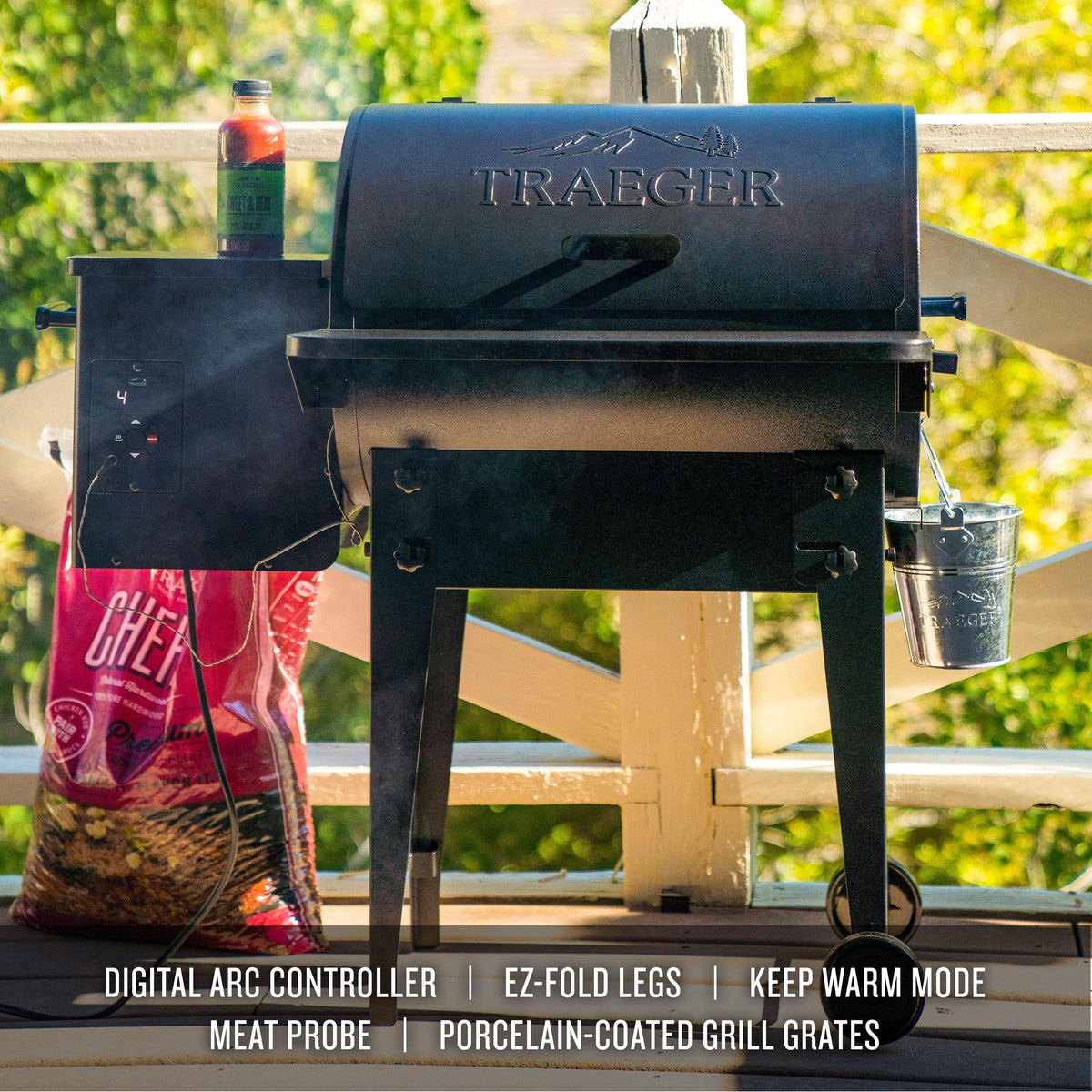 Black Wood Pellet Grill and Smoker S150988