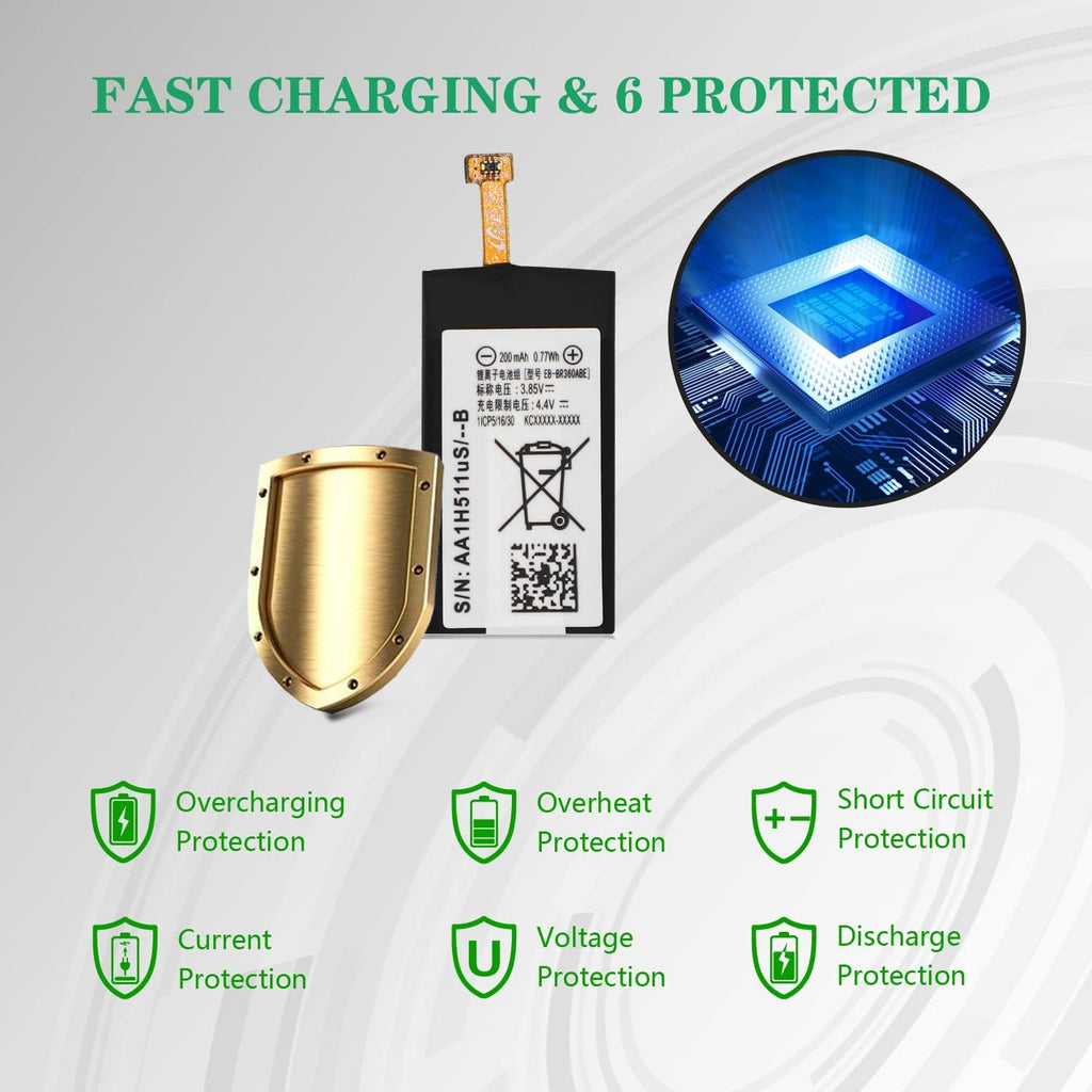 Battery Replacement for Samsung Gear Fit 2 Fitness Smartwatch 200mAh with Repair Tools W401