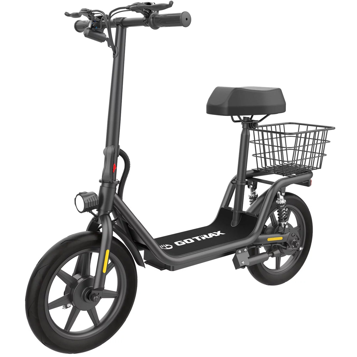 Electric Scooter with Seat, 400W, 14 Pneumatic Tire, Black R56111