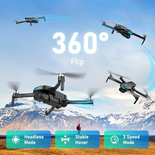 1080P HD FPV Camera Drone with Brushless Motor, 2 Batteries, Foldable M45284