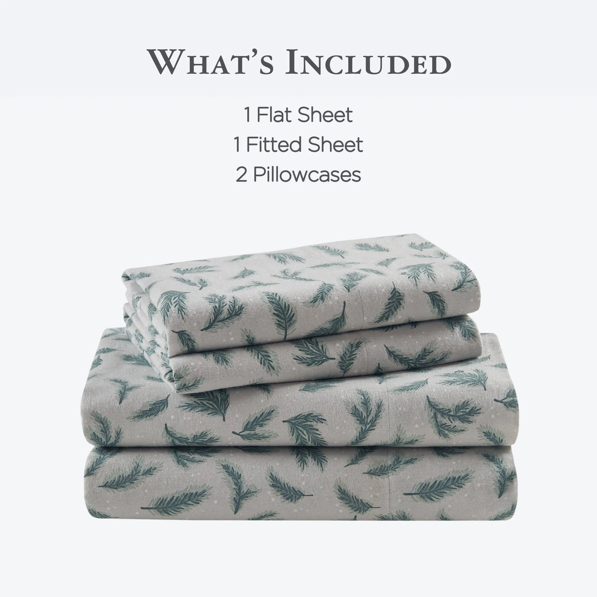 King 100% Cotton Flannel Printed Sheet Set W17630