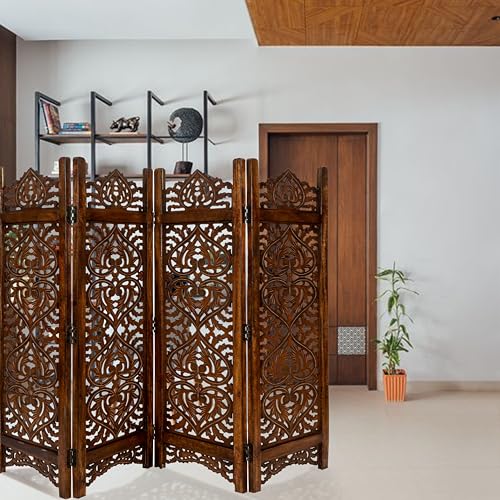 Wooden 4 Panel Foldable Room Divider O2517