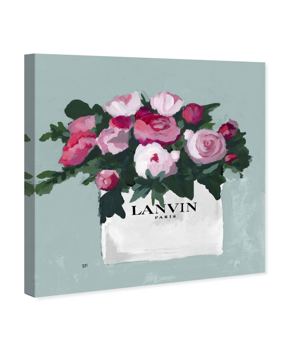 Pink and Mint Bouquet Canvas Art, 36W x 36H N74258