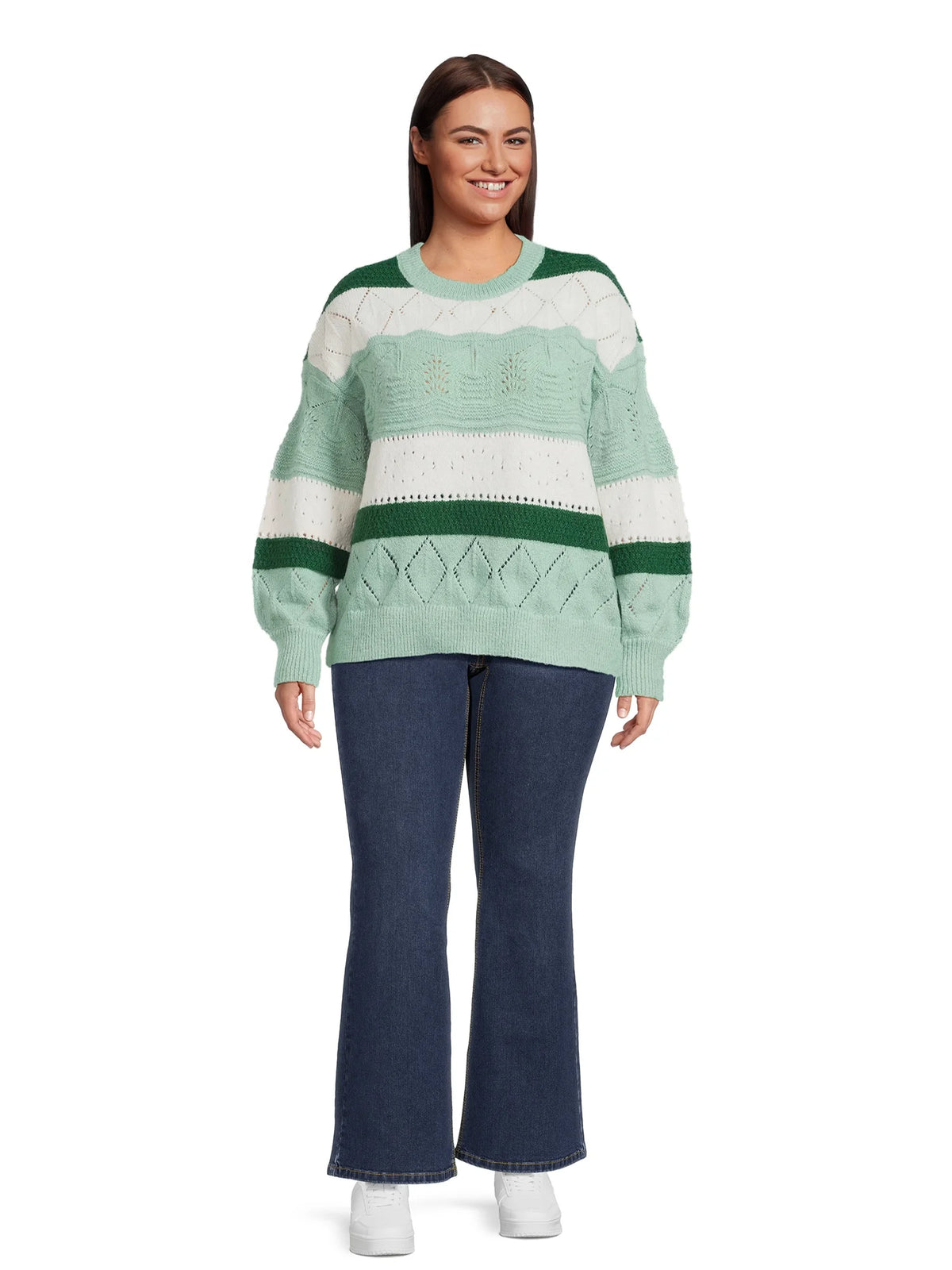 Lightweight Pointelle Pullover Sweater H22242