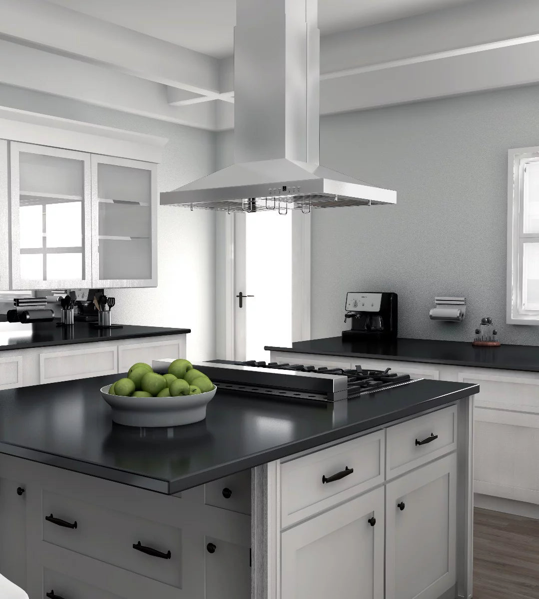 48 in. 900 CFM Stainless Steel Island Mount Range Hood N774