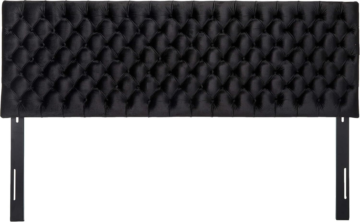 Tufted Velvet Headboard, King / Cal King, Cobalt / Black L999