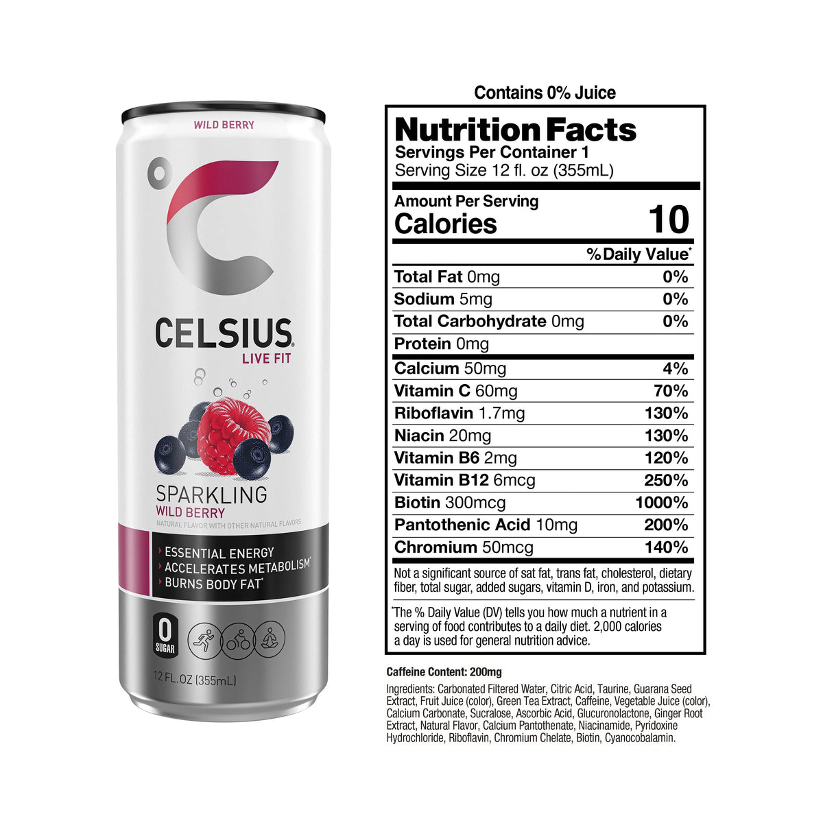 Sparkling Variety Pack Energy Drink 12 fl oz (Pack of 12) W2854