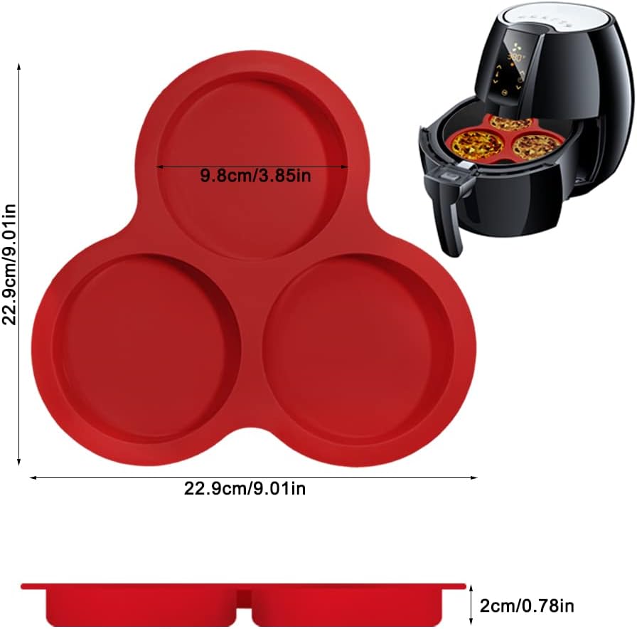 3 Pcs Silicone Nonstick Air Fryer Egg Mold A323767