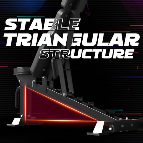 2200lbs Squat Rack with LAT-Pull Down System & Cable Crossover Machine with Adjustable Weight Bench M256586