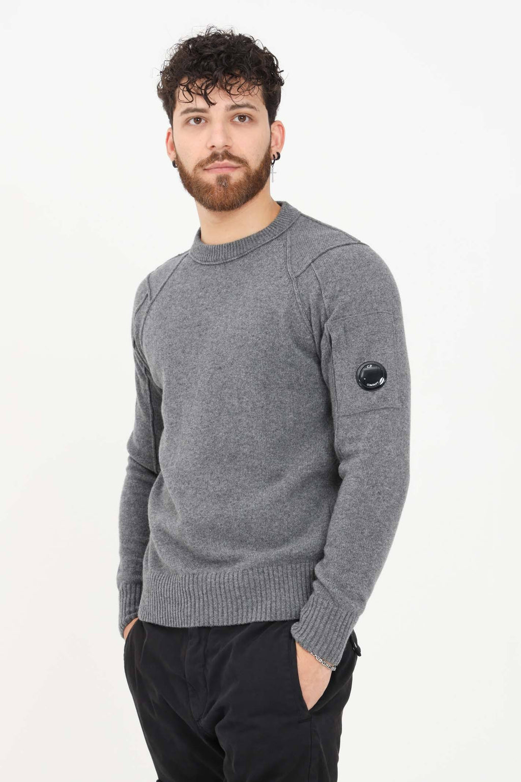 Melange Grey Crewneck Jumper Q8665