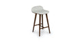 Gray Fabric Counter Stool with Walnut Legs C714853