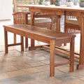 Brown Acacia Wood Patio Bench I675