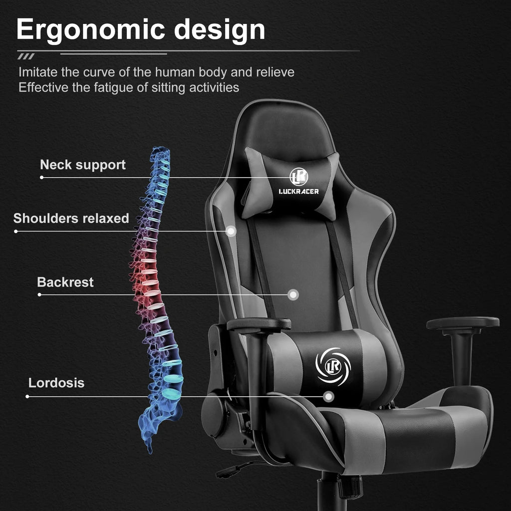 Gray Massage Gaming Chair E70734