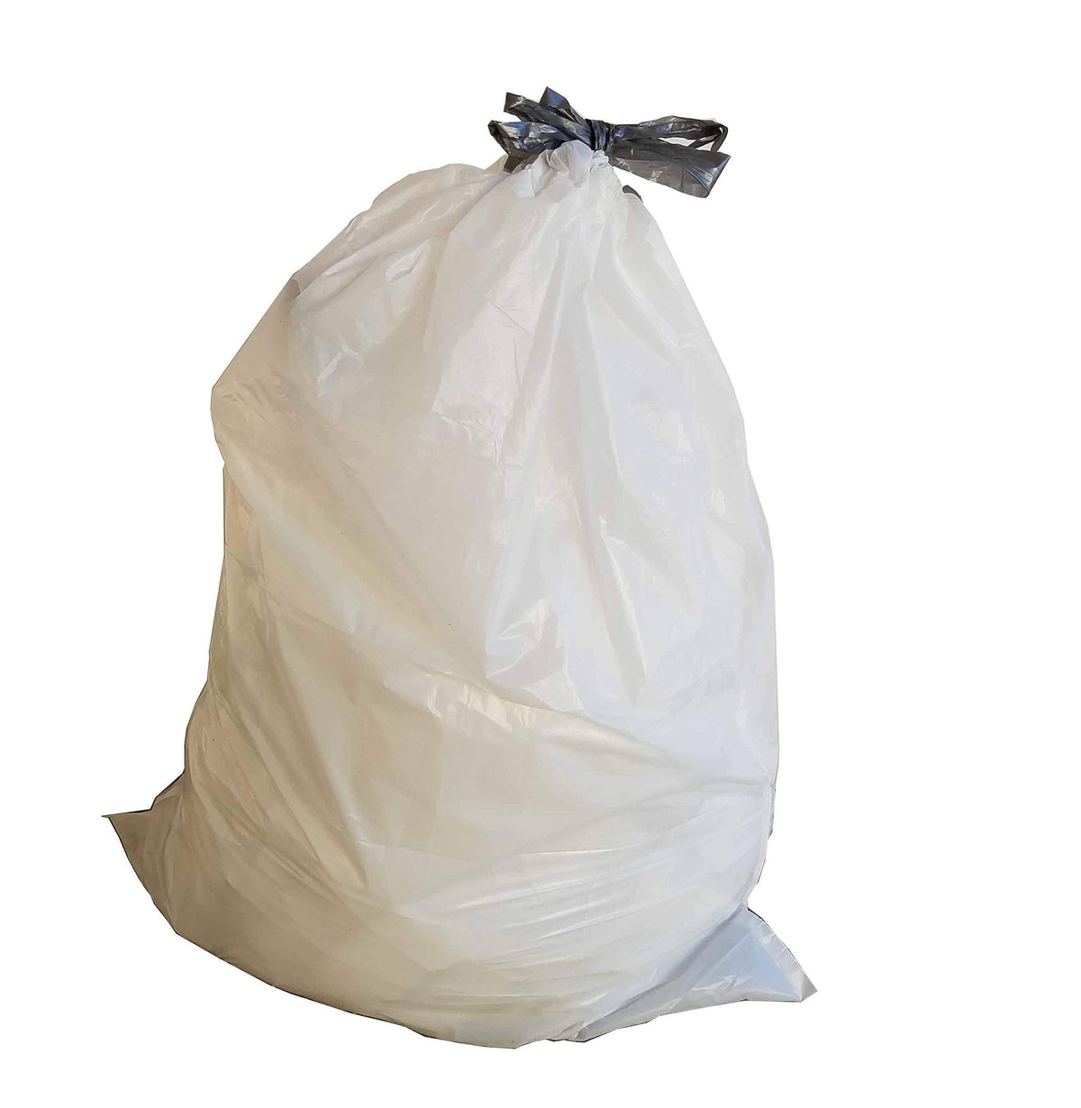 White Drawstring Garbage Bags, 12-16 Gallon, 0.9 mil, 200 Bags H677316