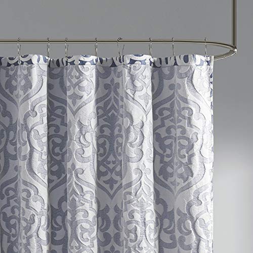 Aqua Silver 72" x 72" Fabric Shower Curtain Q624905