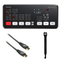 ATEM Mini HDMI Live Stream Switcher with HDMI Cable & Fastener Straps Bundle V871748