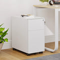 White 2 Drawer Mobile Steel File Cabinet T486