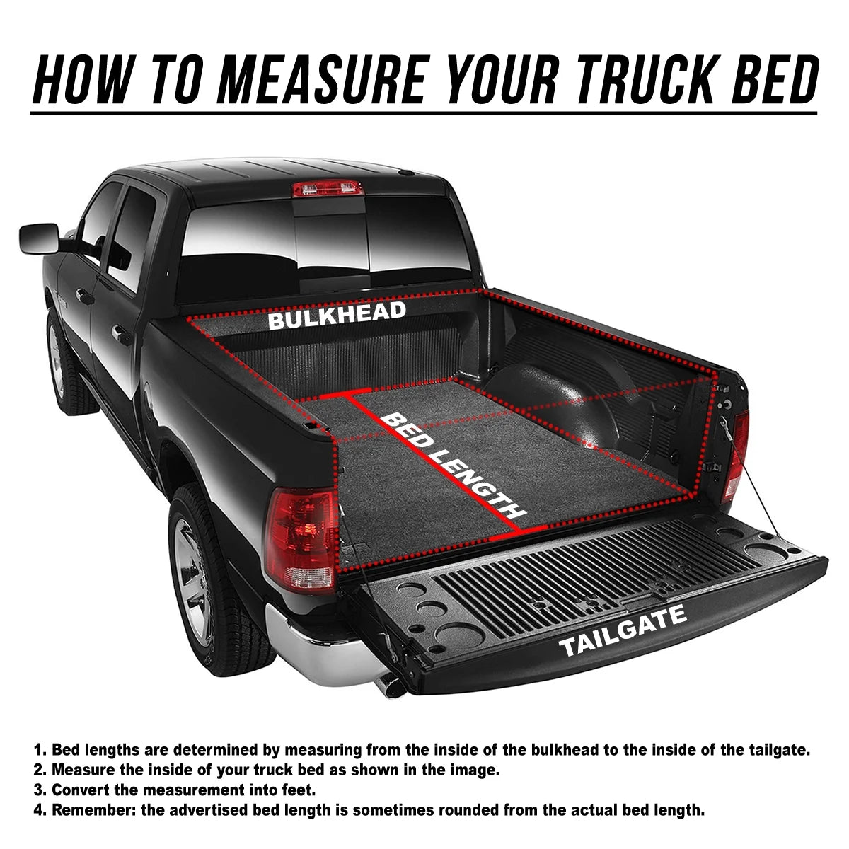 Adjustable Tri-Fold Soft Top Tonneau Cover I9282