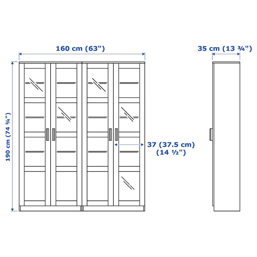 Gray Storage Combination with Glass Doors E913942