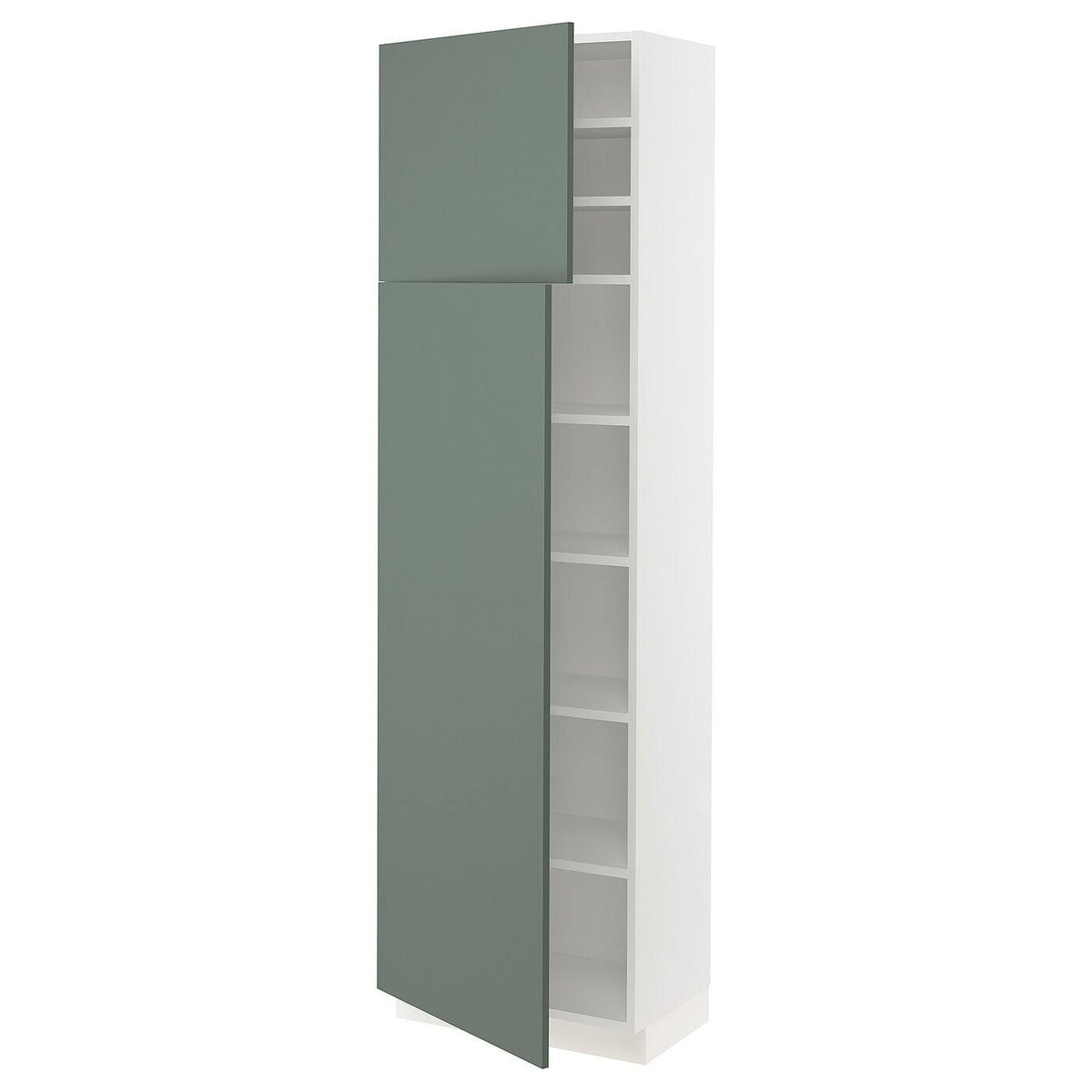 White High Cabinet with shelves and 2 Doors B5345