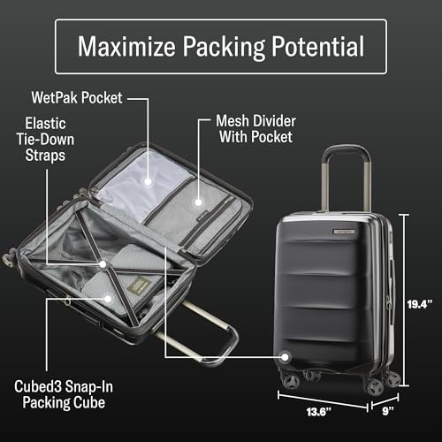 Silver 21-Inch Hardside Expandable Luggage with Spinner Wheels S199141